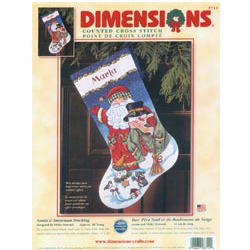 8714 Santa & Snowman Stocking